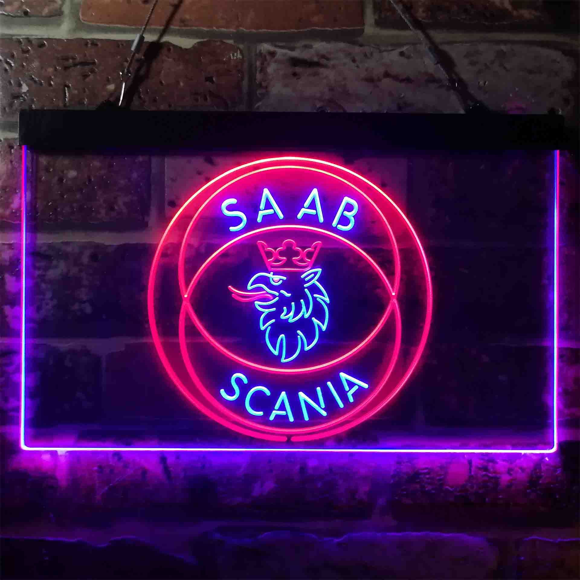 Scania Saab Dual LED Neon Light Sign